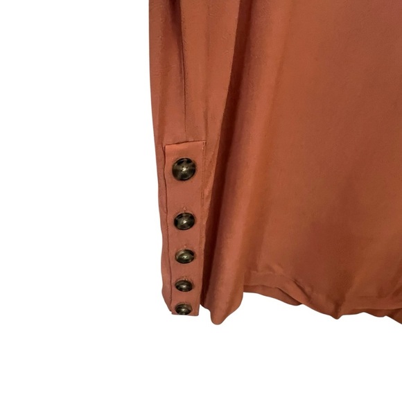 Madewell Terracotta Fall V Neck Side Button Casual Loose Shift Easy Dress SZ 2X - Picture 10 of 12